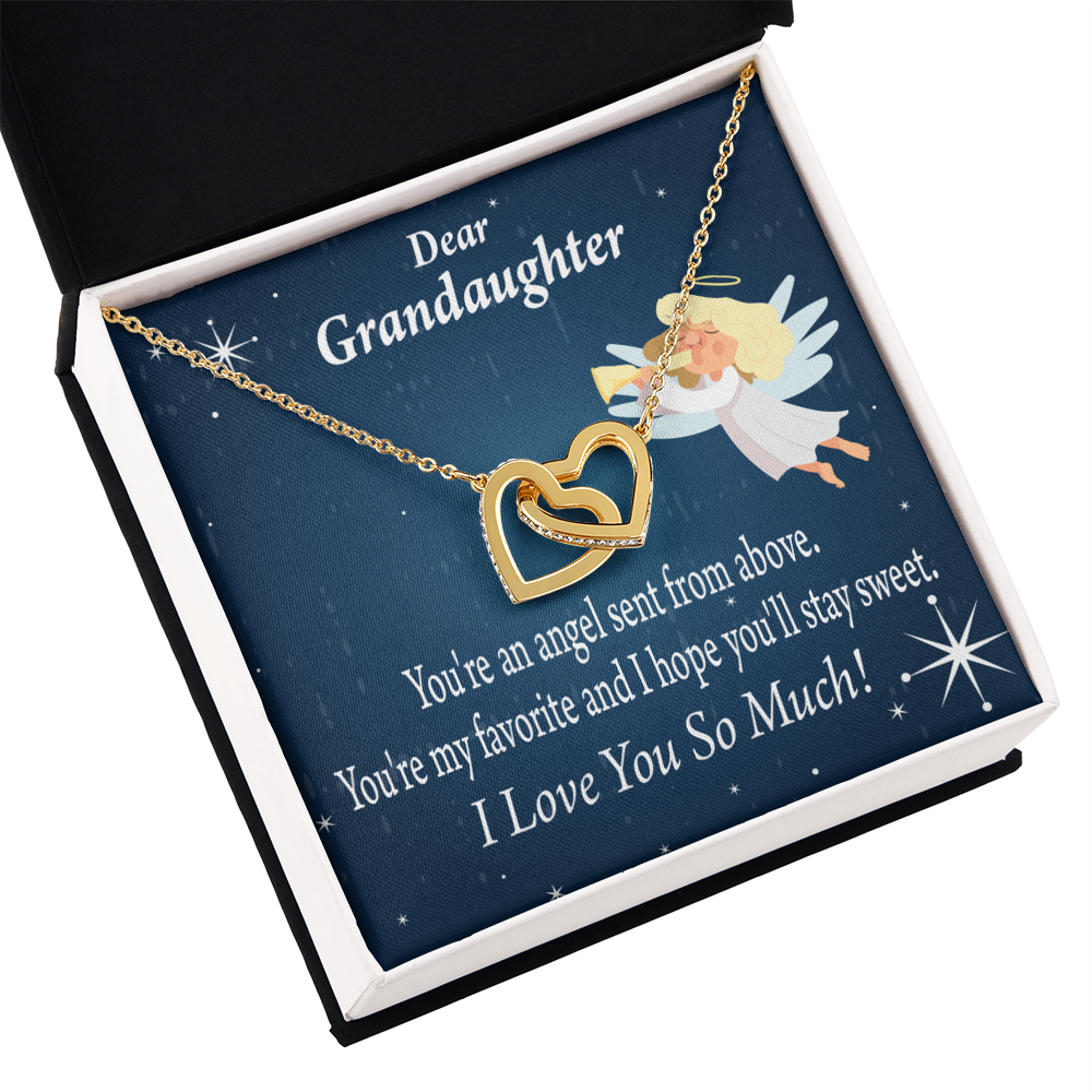 To Granddaughter Angel Granddaughter From Grandma Inseparable Necklace-Express Your Love Gifts