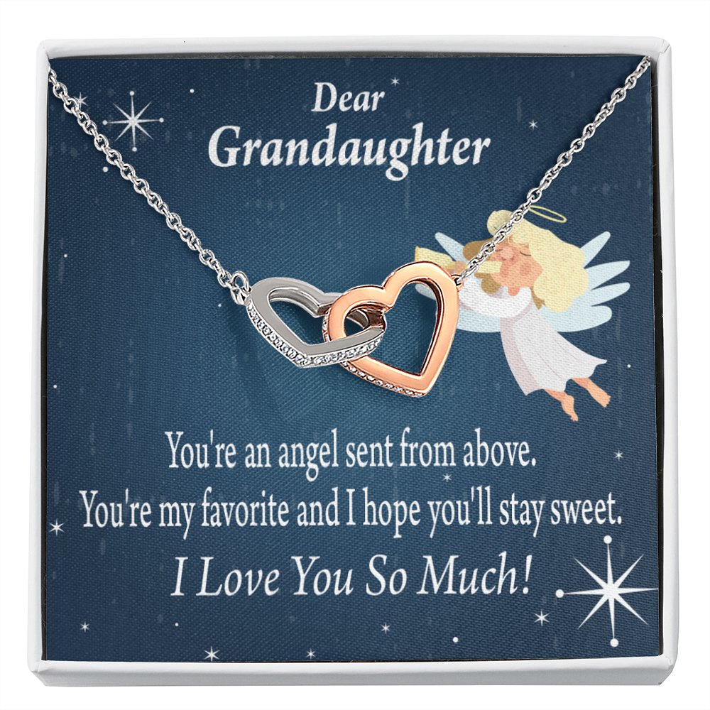 To Granddaughter Angel Granddaughter From Grandma Inseparable Necklace-Express Your Love Gifts