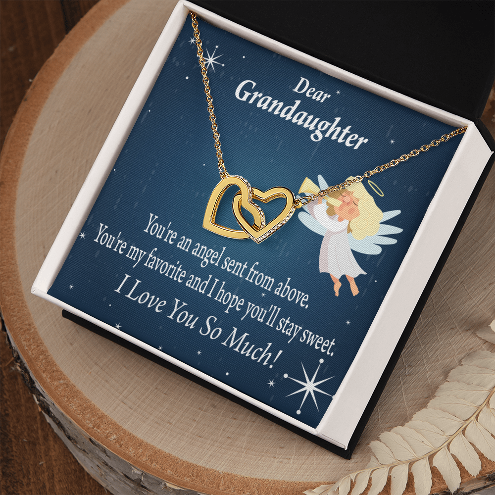 To Granddaughter Angel Granddaughter From Grandma Inseparable Necklace-Express Your Love Gifts