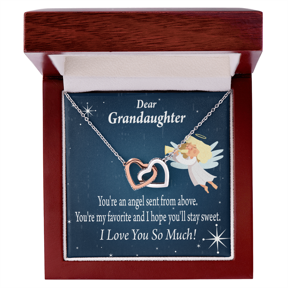 To Granddaughter Angel Granddaughter From Grandma Inseparable Necklace-Express Your Love Gifts