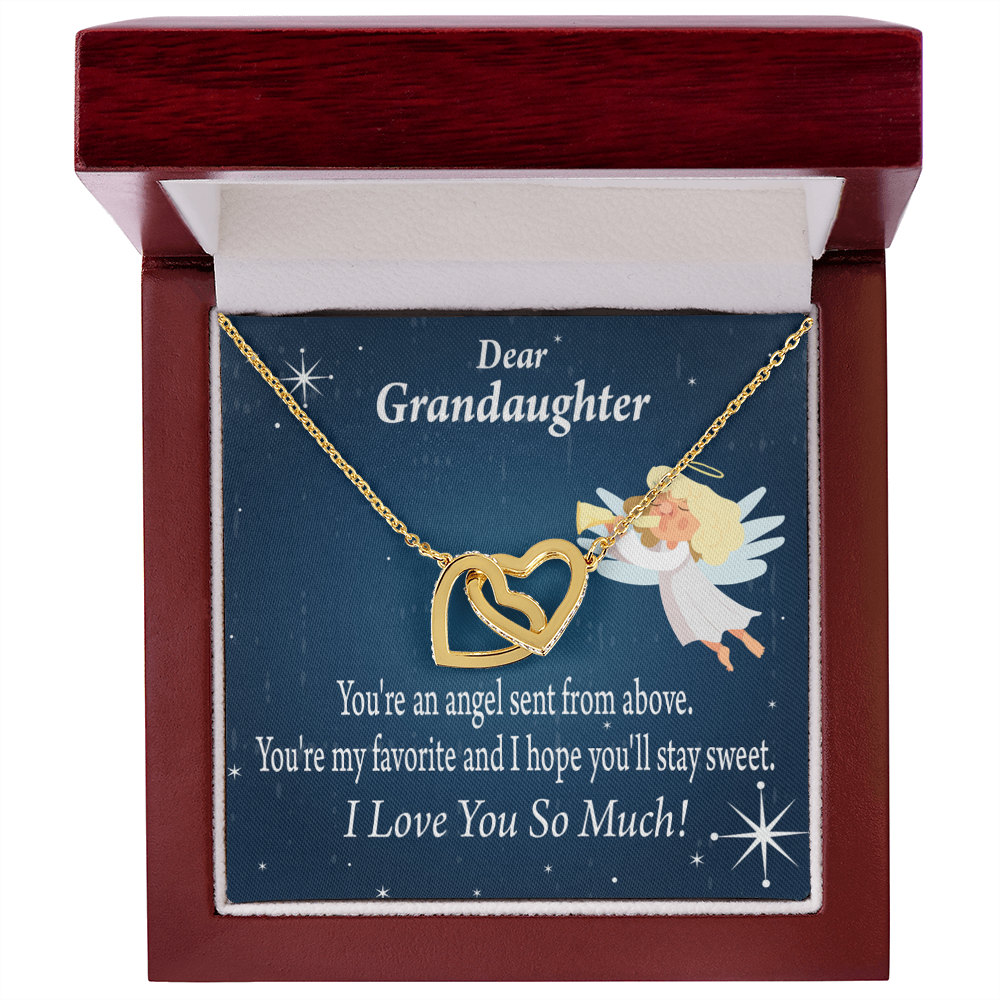 To Granddaughter Angel Granddaughter From Grandma Inseparable Necklace-Express Your Love Gifts