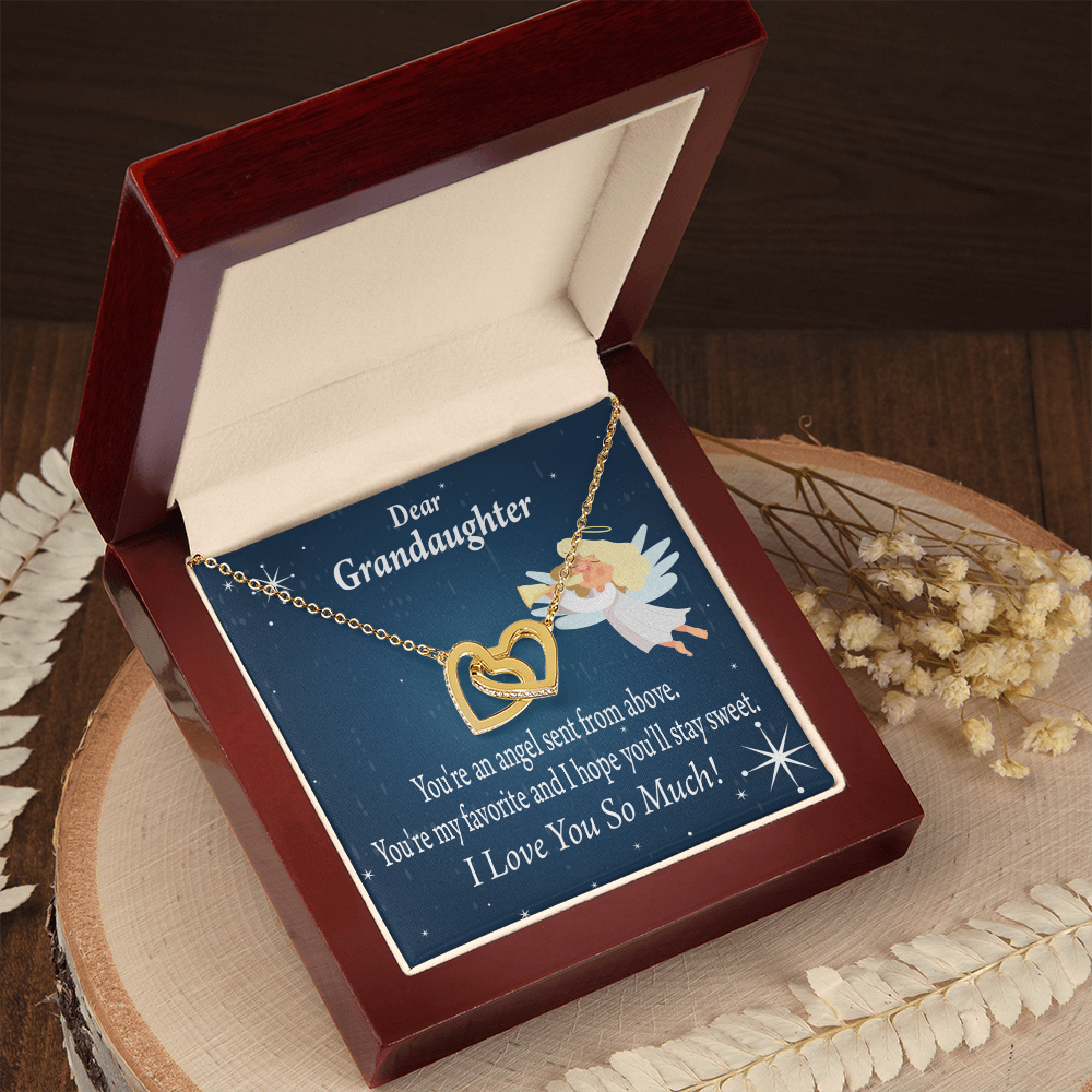 To Granddaughter Angel Granddaughter From Grandma Inseparable Necklace-Express Your Love Gifts