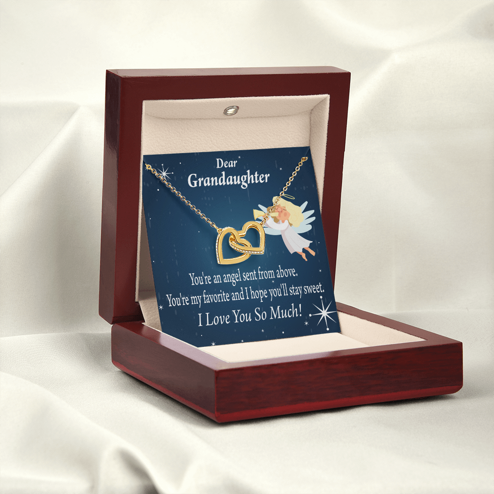 To Granddaughter Angel Granddaughter From Grandma Inseparable Necklace-Express Your Love Gifts