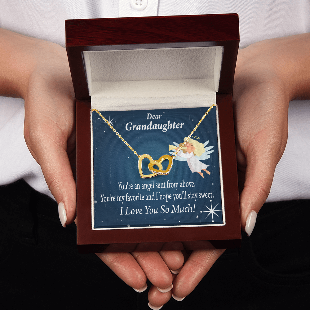 To Granddaughter Angel Granddaughter From Grandma Inseparable Necklace-Express Your Love Gifts