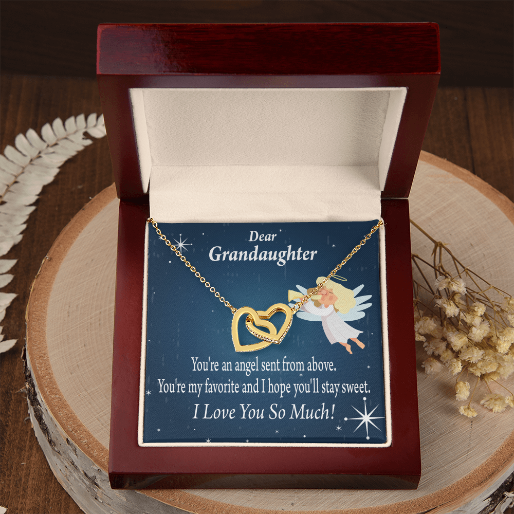 To Granddaughter Angel Granddaughter From Grandma Inseparable Necklace-Express Your Love Gifts