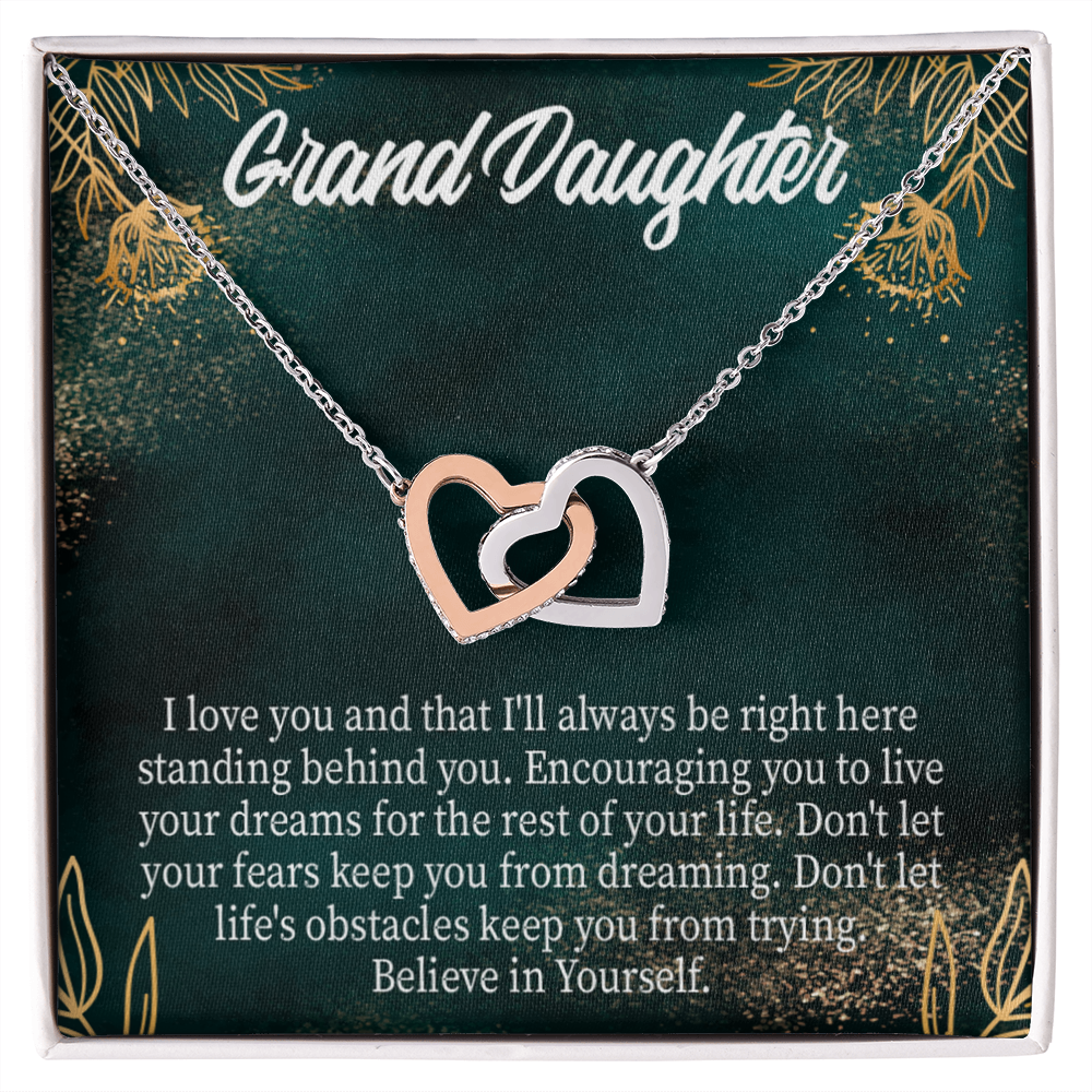 To Granddaughter Believe in Yourself Inseparable Necklace-Express Your Love Gifts