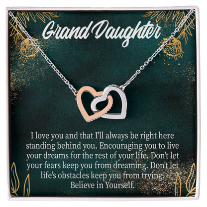 To Granddaughter Believe in Yourself Inseparable Necklace-Express Your Love Gifts