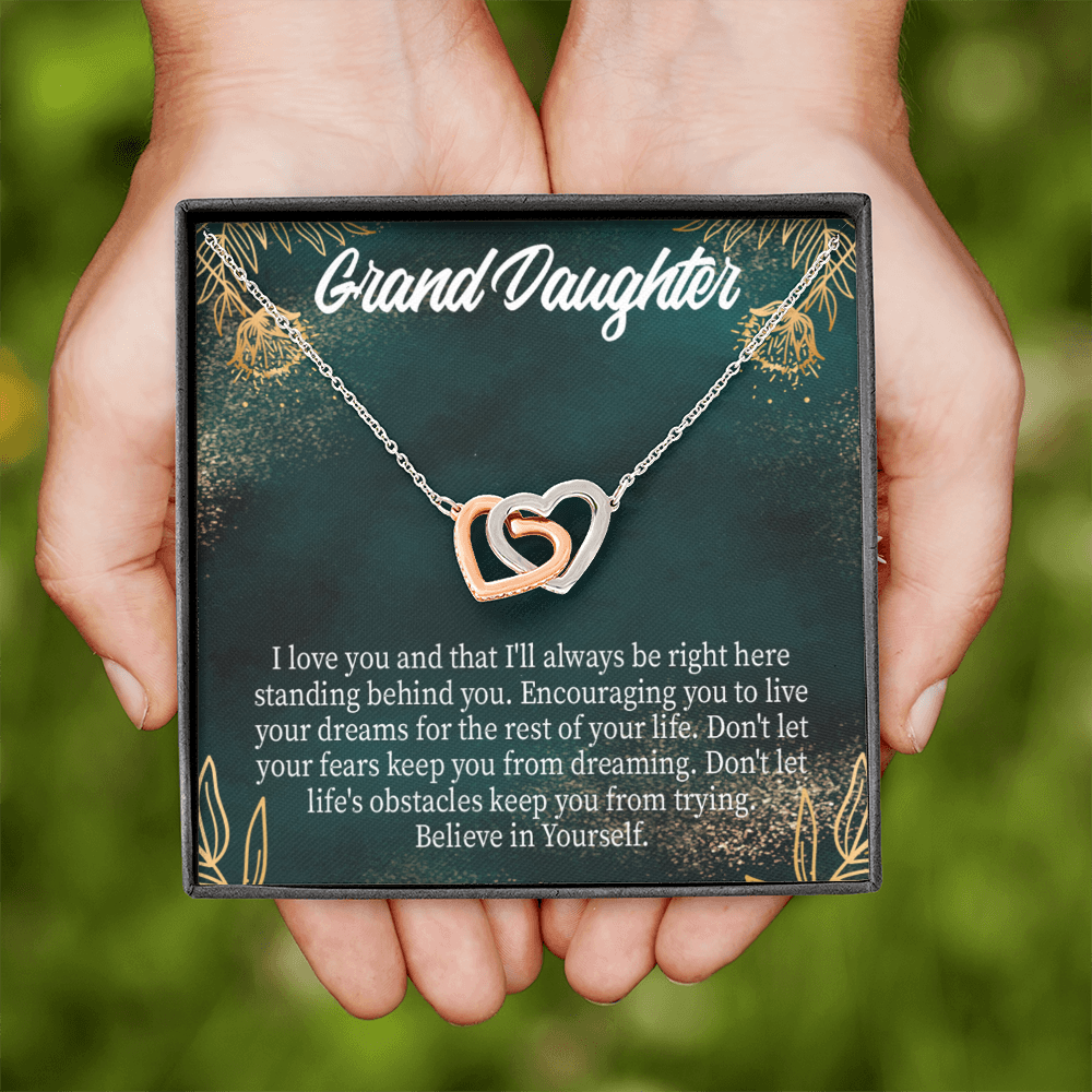 To Granddaughter Believe in Yourself Inseparable Necklace-Express Your Love Gifts