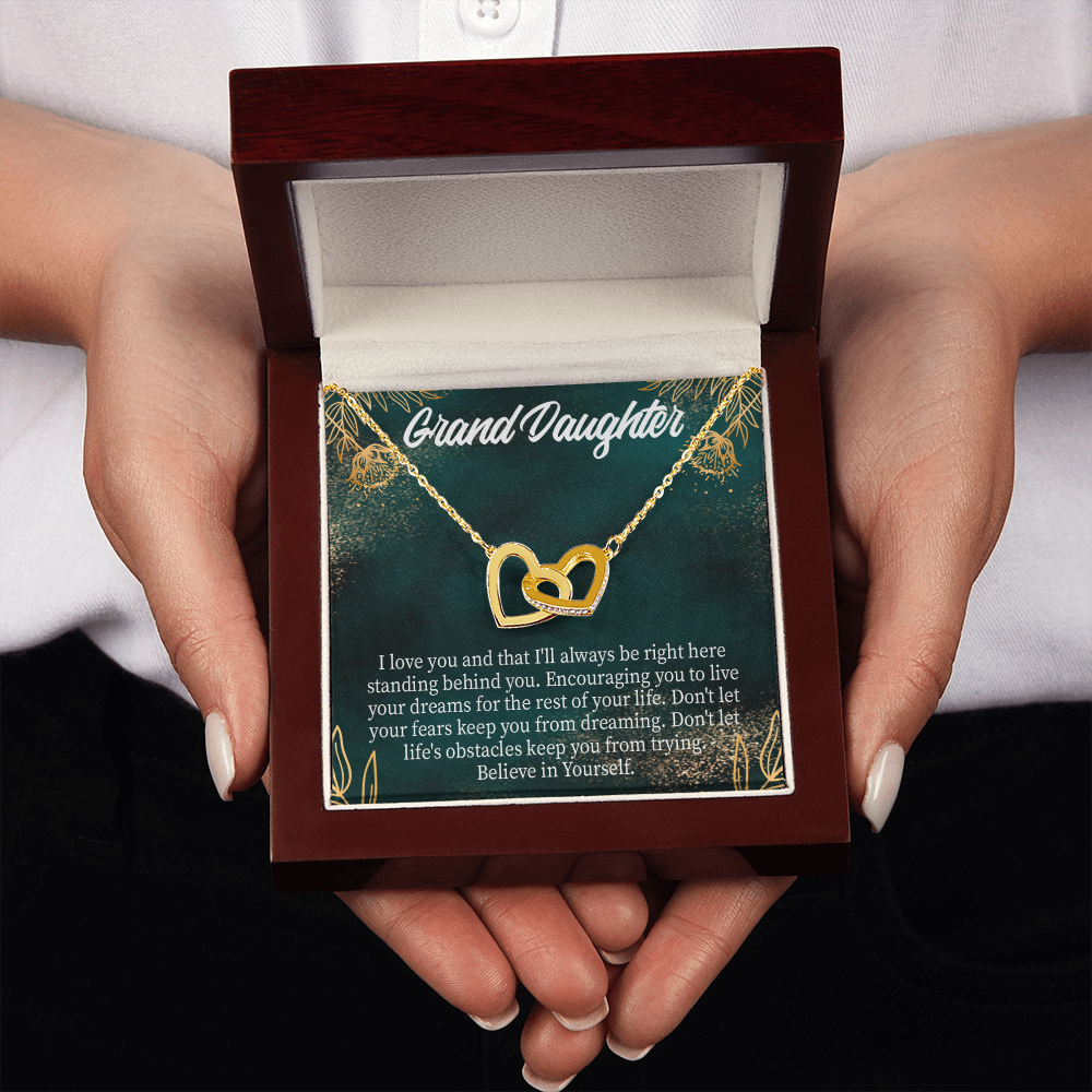 To Granddaughter Believe in Yourself Inseparable Necklace-Express Your Love Gifts