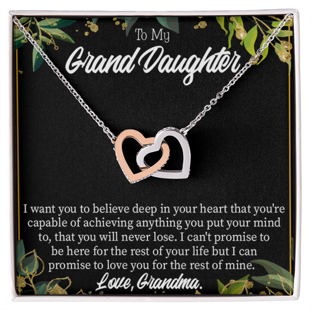 To Granddaughter Believe Inseparable Necklace-Express Your Love Gifts