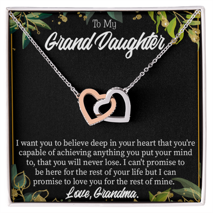 To Granddaughter Believe Inseparable Necklace-Express Your Love Gifts