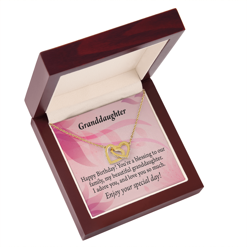 To Granddaughter Birthday Message Inseparable Necklace-Express Your Love Gifts