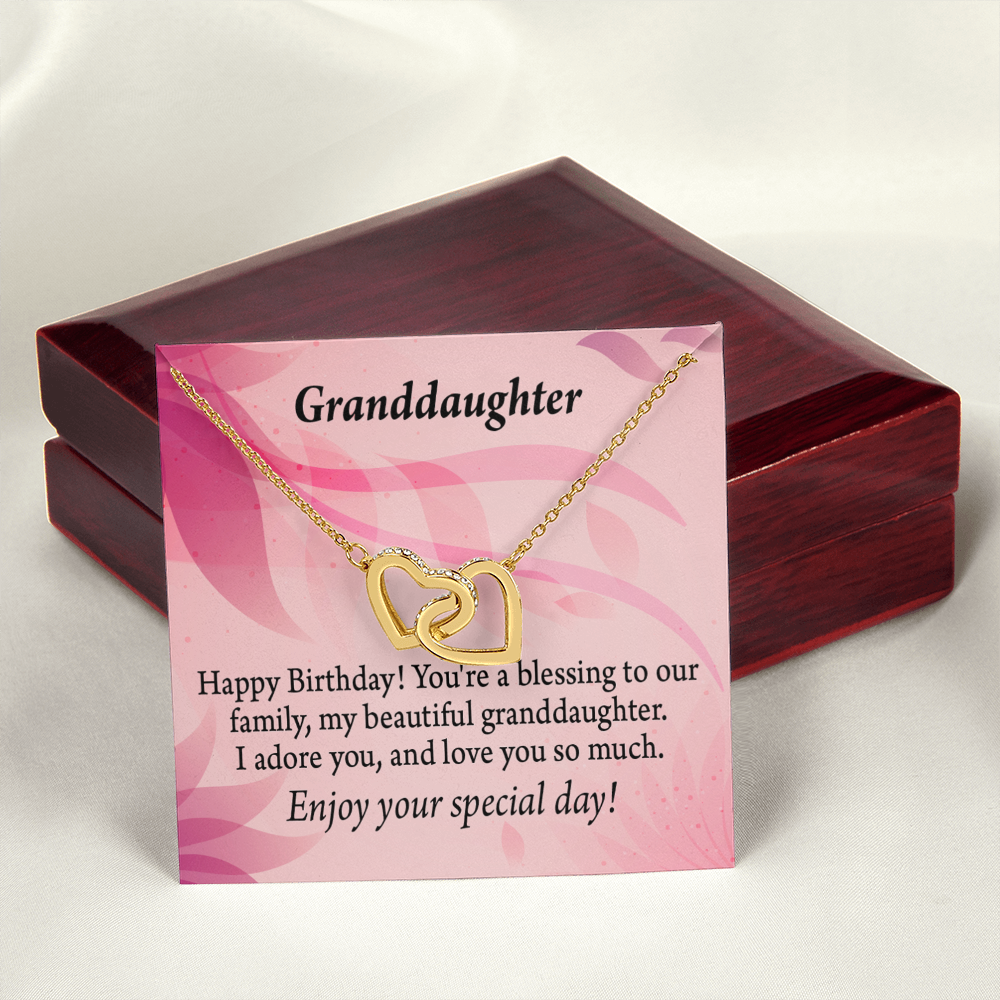 To Granddaughter Birthday Message Inseparable Necklace-Express Your Love Gifts