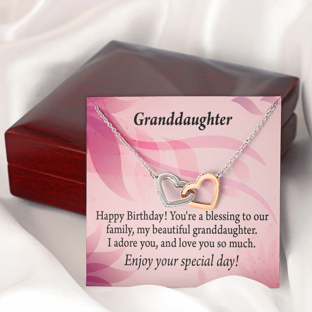 To Granddaughter Birthday Message Inseparable Necklace-Express Your Love Gifts