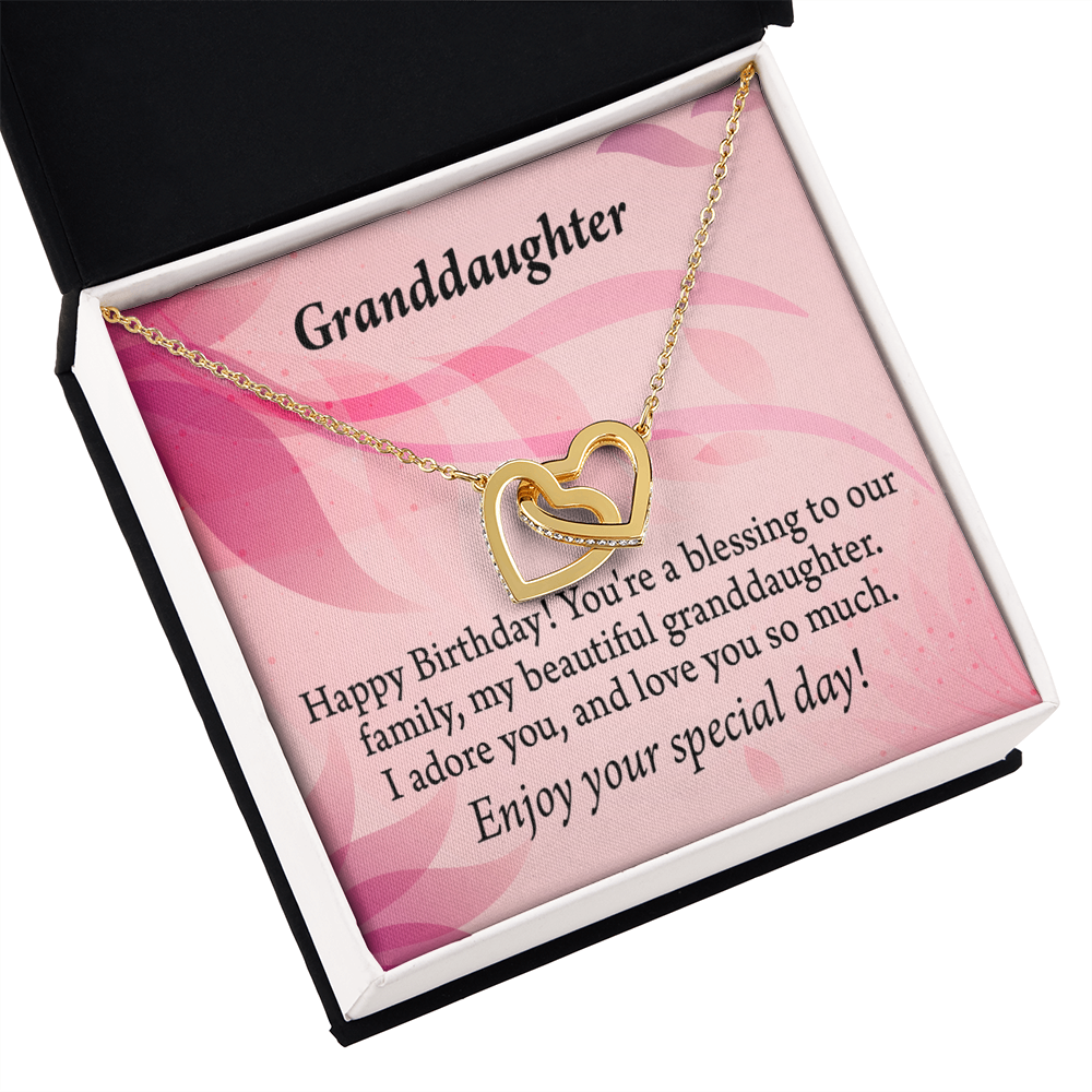 To Granddaughter Birthday Message Inseparable Necklace-Express Your Love Gifts