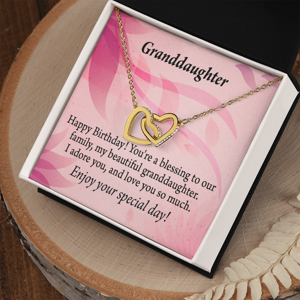 To Granddaughter Birthday Message Inseparable Necklace-Express Your Love Gifts