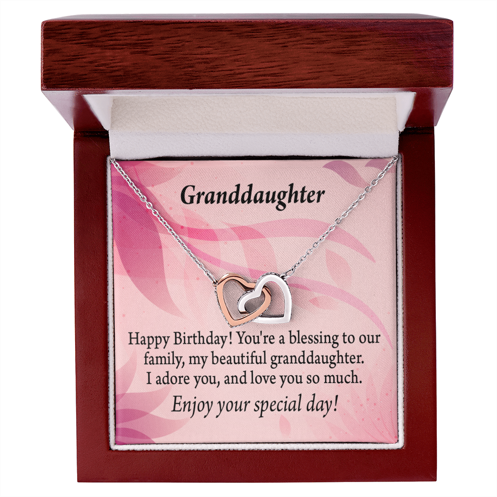To Granddaughter Birthday Message Inseparable Necklace-Express Your Love Gifts