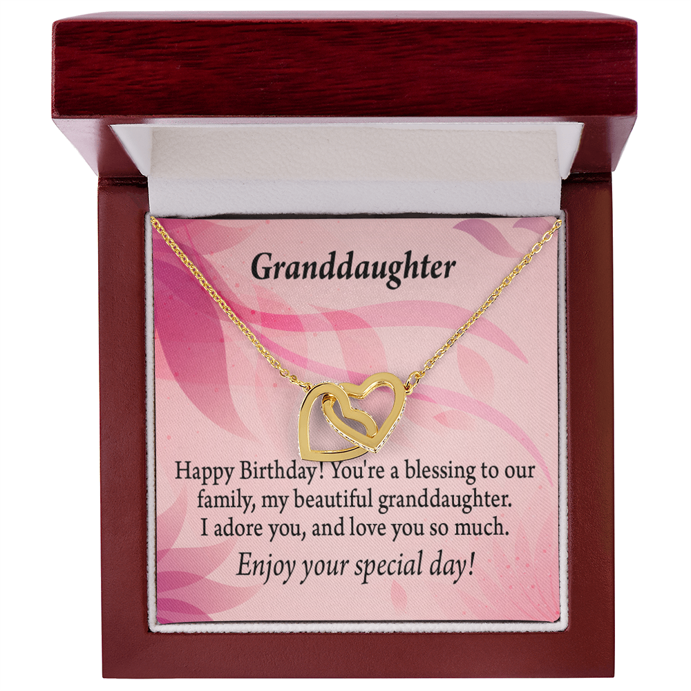 To Granddaughter Birthday Message Inseparable Necklace-Express Your Love Gifts