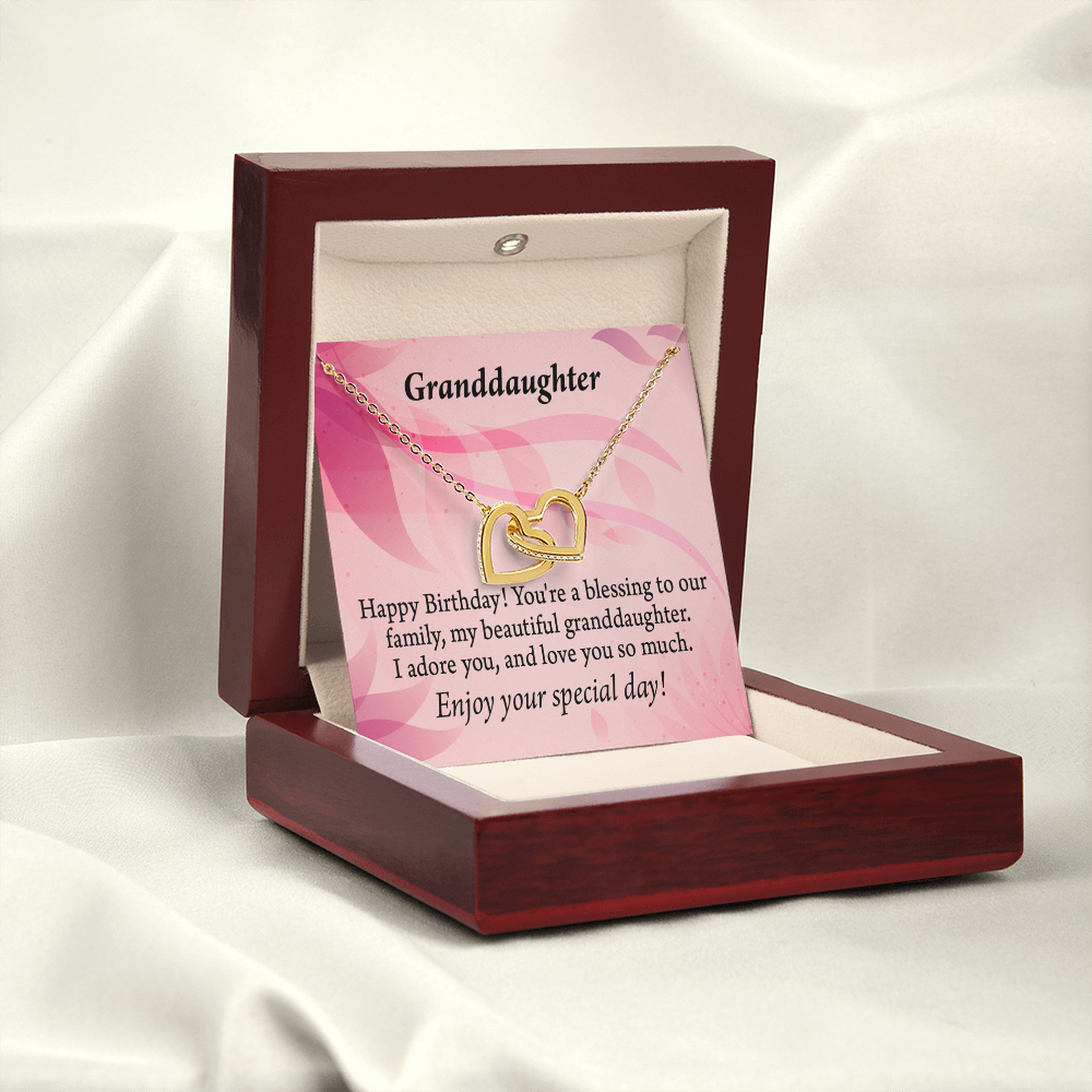 To Granddaughter Birthday Message Inseparable Necklace-Express Your Love Gifts
