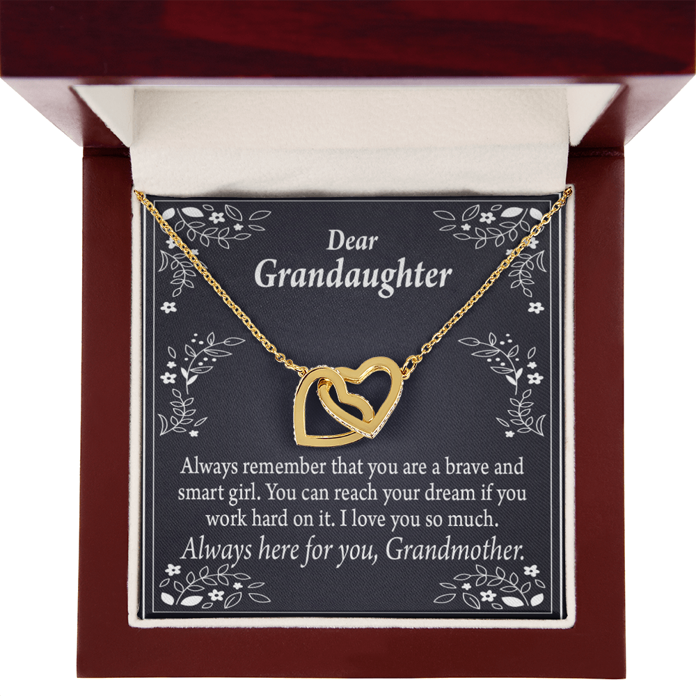 To Granddaughter Brave and Smart Inseparable Necklace-Express Your Love Gifts