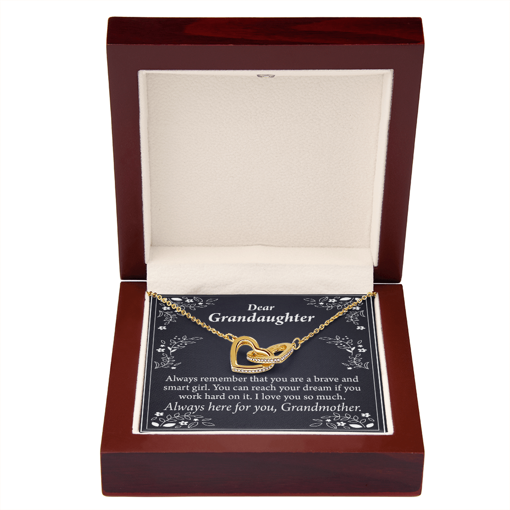 To Granddaughter Brave and Smart Inseparable Necklace-Express Your Love Gifts
