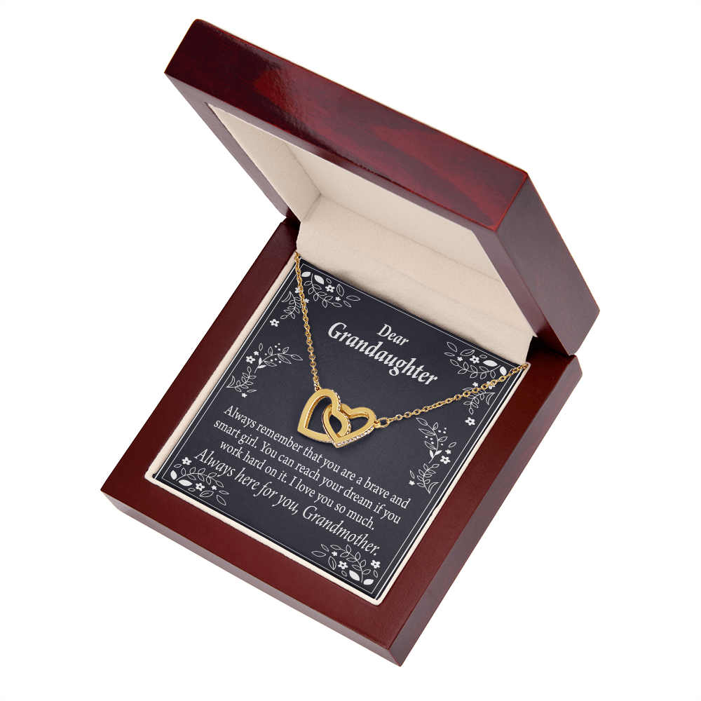 To Granddaughter Brave and Smart Inseparable Necklace-Express Your Love Gifts