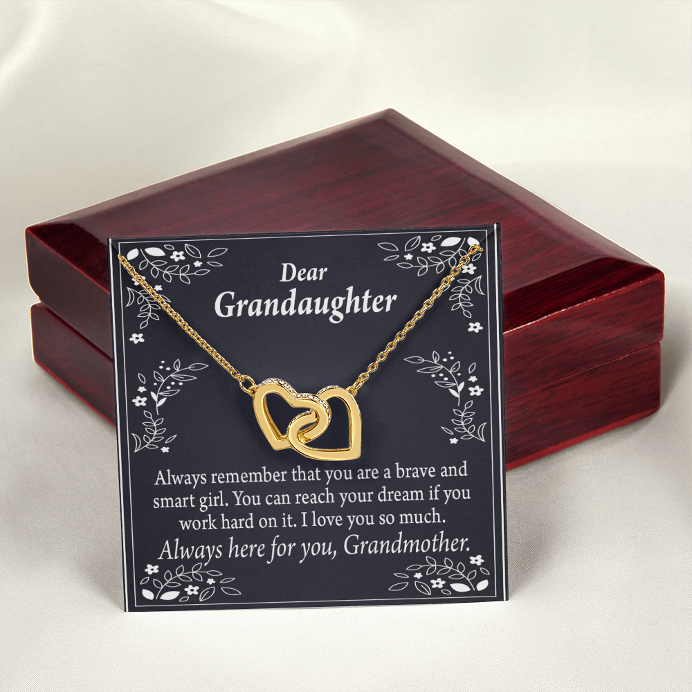 To Granddaughter Brave and Smart Inseparable Necklace-Express Your Love Gifts