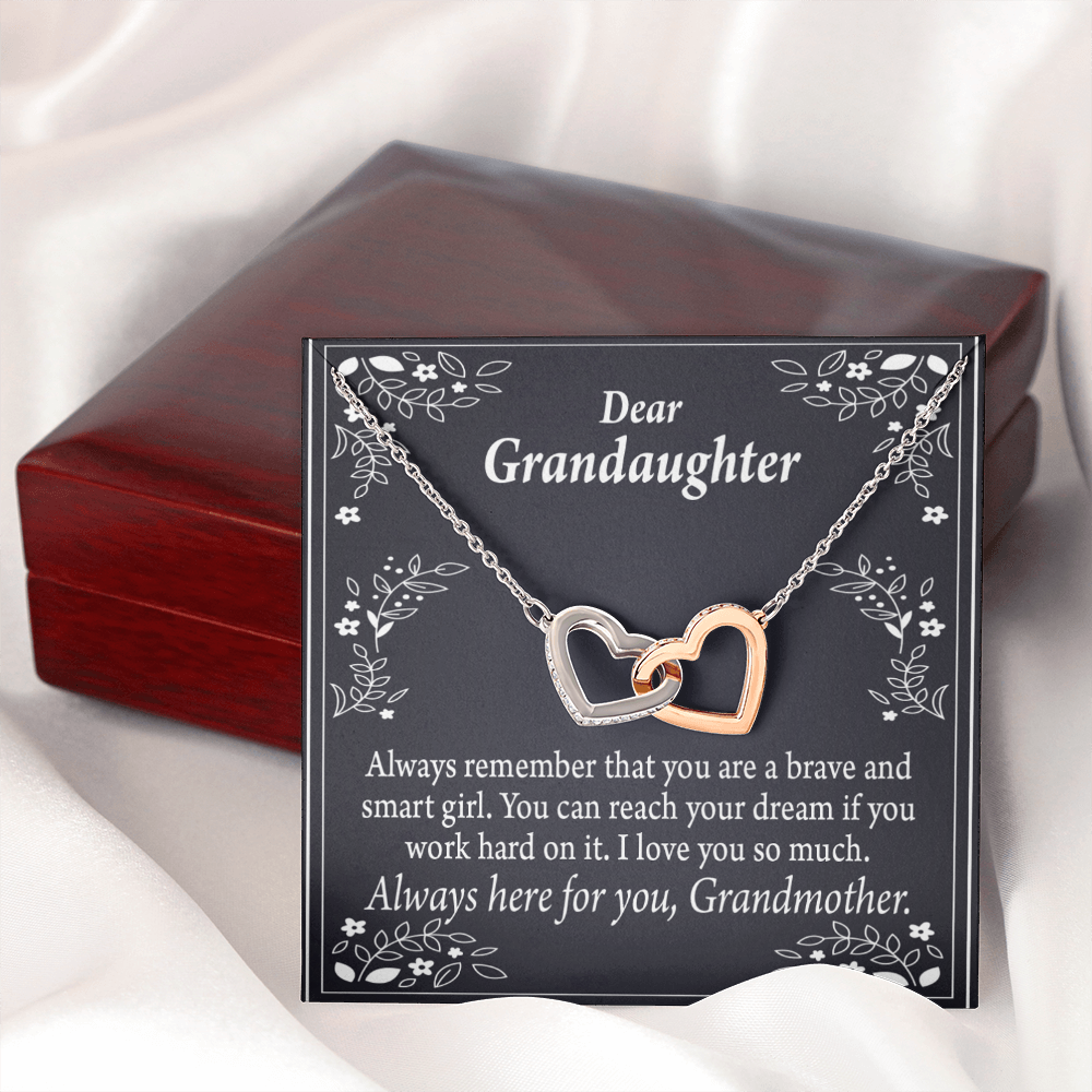 To Granddaughter Brave and Smart Inseparable Necklace-Express Your Love Gifts