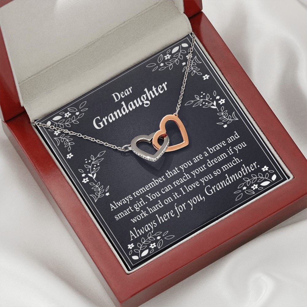 To Granddaughter Brave and Smart Inseparable Necklace-Express Your Love Gifts