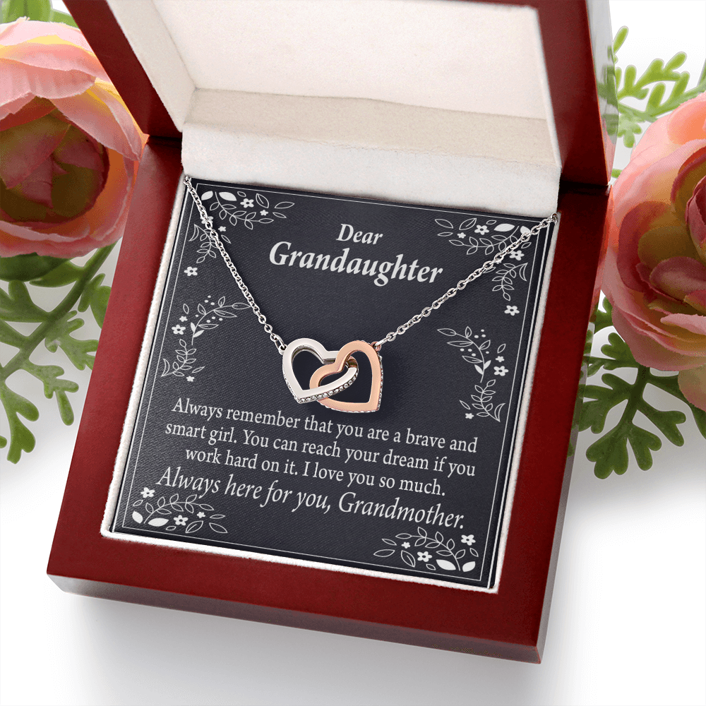 To Granddaughter Brave and Smart Inseparable Necklace-Express Your Love Gifts