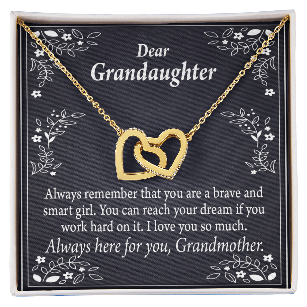 To Granddaughter Brave and Smart Inseparable Necklace-Express Your Love Gifts