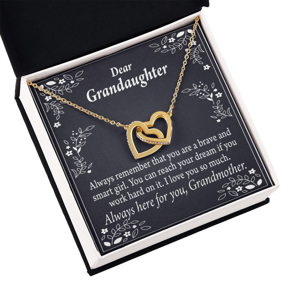 To Granddaughter Brave and Smart Inseparable Necklace-Express Your Love Gifts