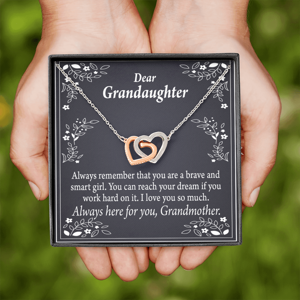 To Granddaughter Brave and Smart Inseparable Necklace-Express Your Love Gifts