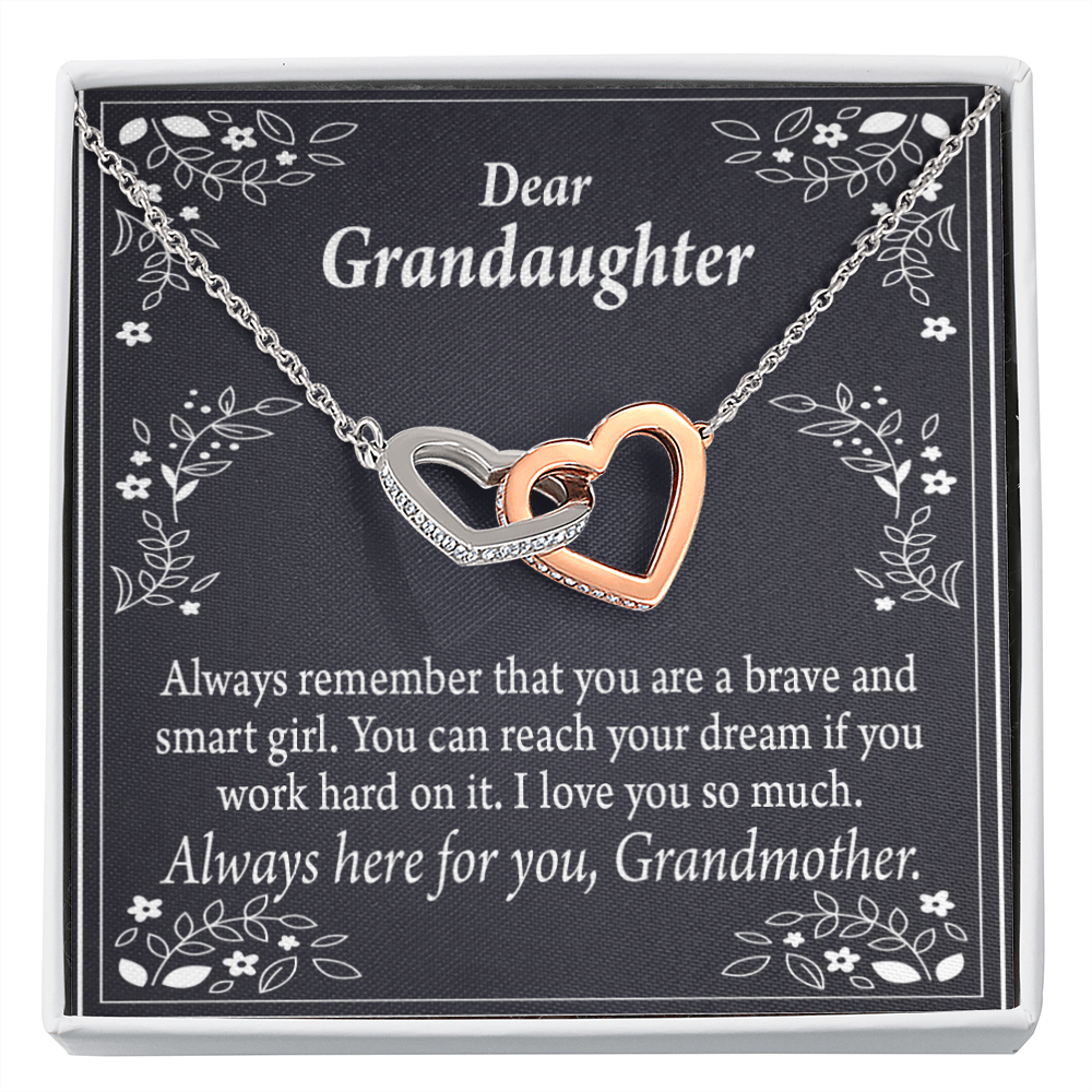To Granddaughter Brave and Smart Inseparable Necklace-Express Your Love Gifts