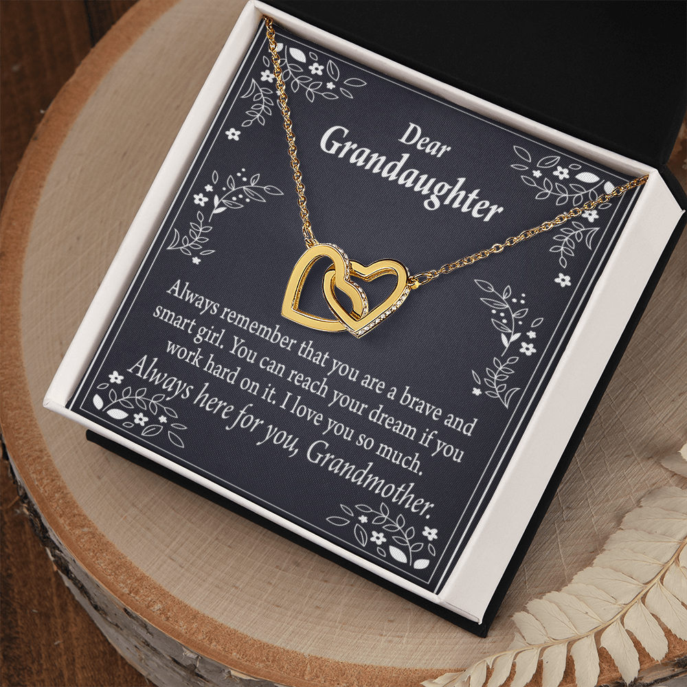 To Granddaughter Brave and Smart Inseparable Necklace-Express Your Love Gifts