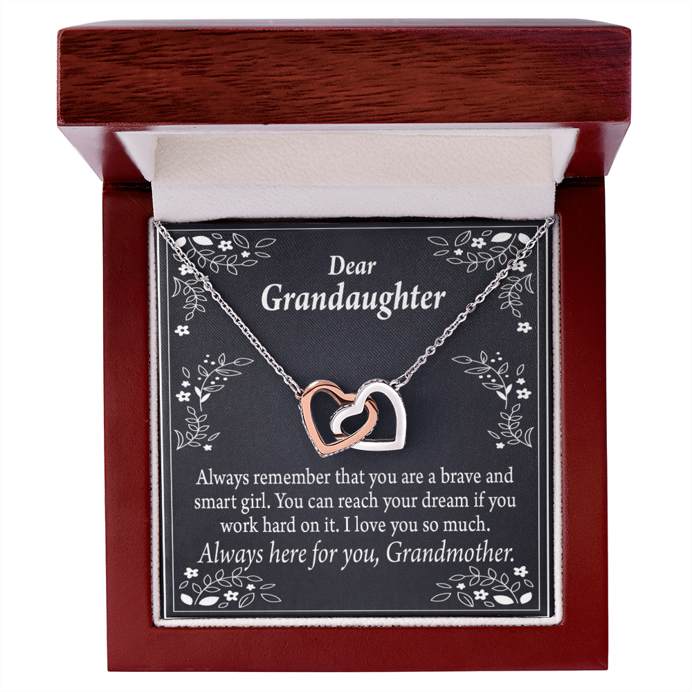 To Granddaughter Brave and Smart Inseparable Necklace-Express Your Love Gifts