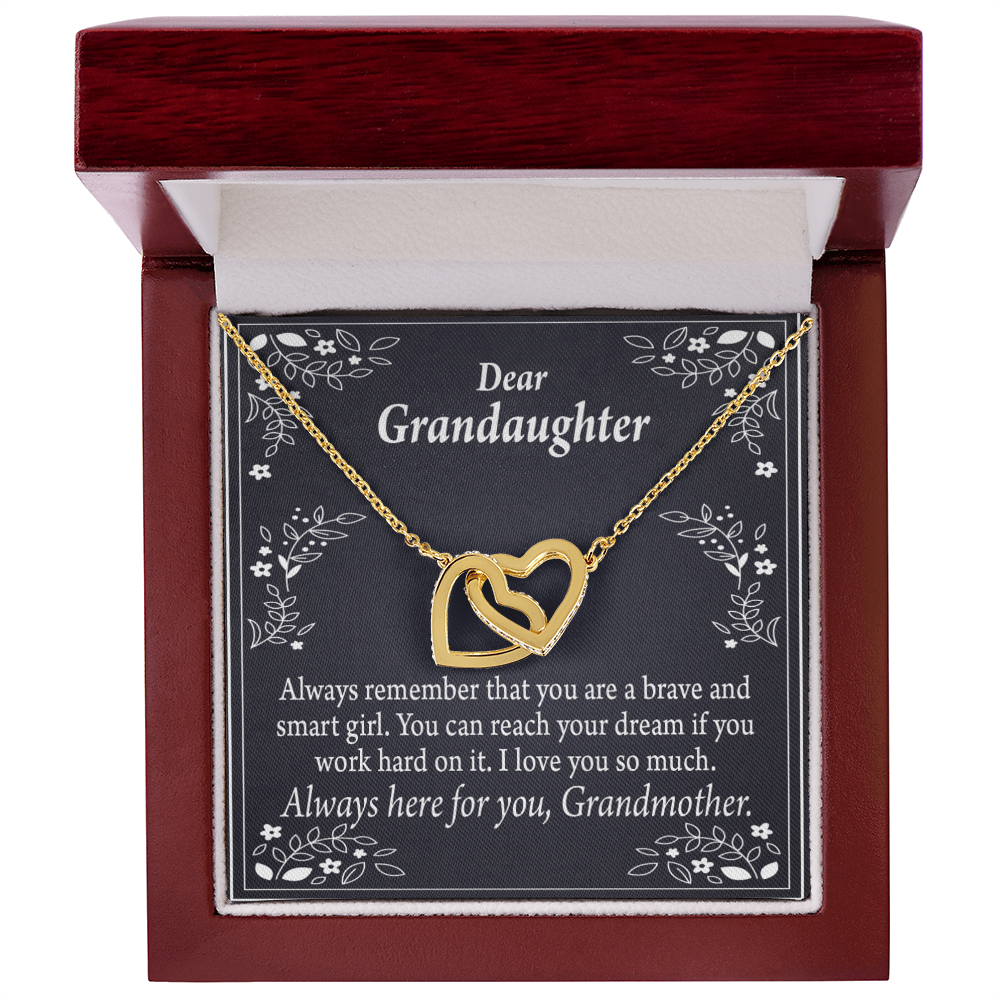 To Granddaughter Brave and Smart Inseparable Necklace-Express Your Love Gifts