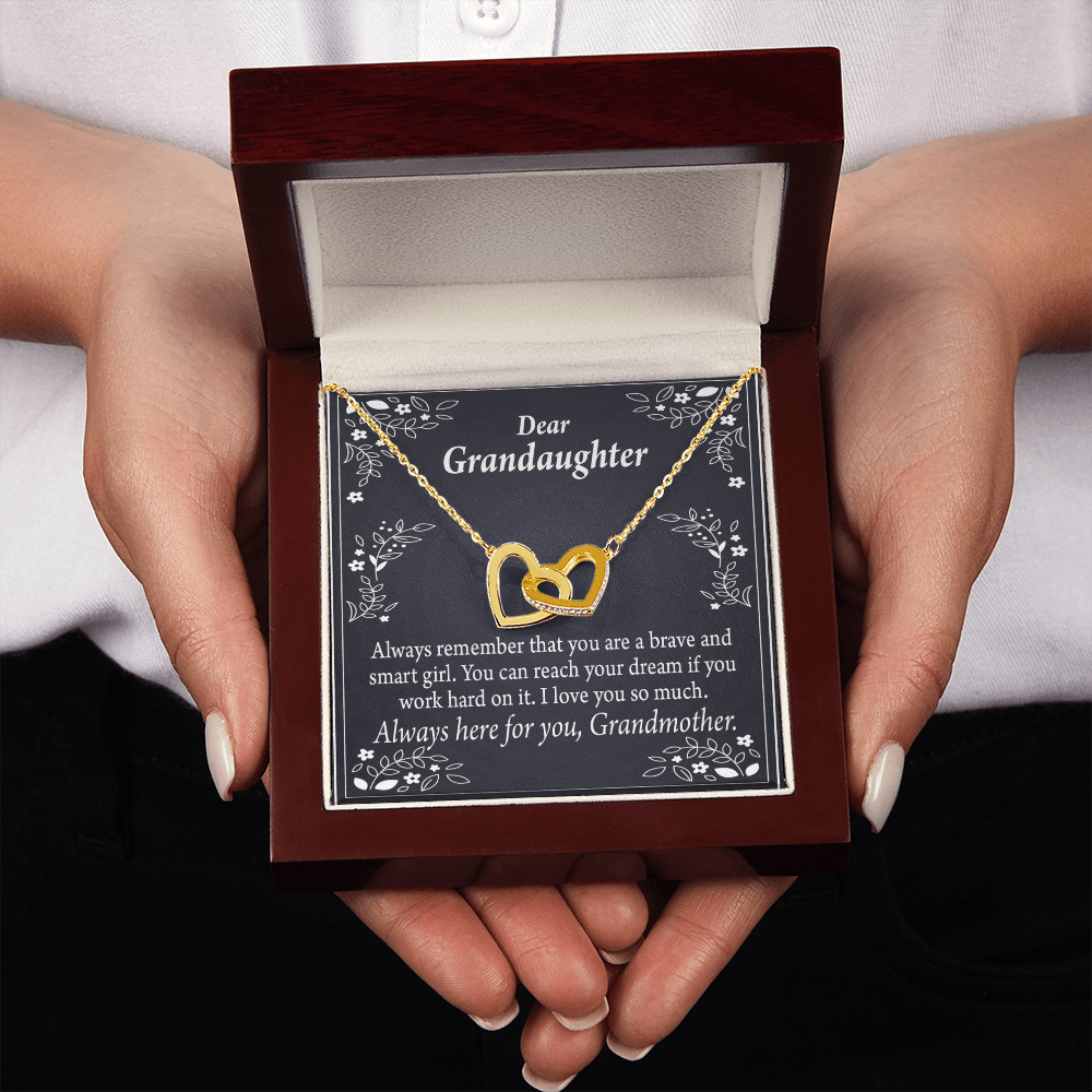 To Granddaughter Brave and Smart Inseparable Necklace-Express Your Love Gifts