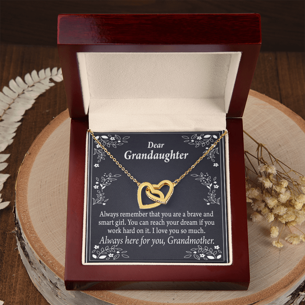 To Granddaughter Brave and Smart Inseparable Necklace-Express Your Love Gifts