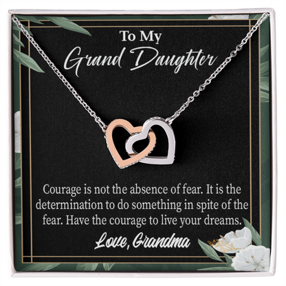 To Granddaughter Encouragement From Grandma Inseparable Necklace-Express Your Love Gifts