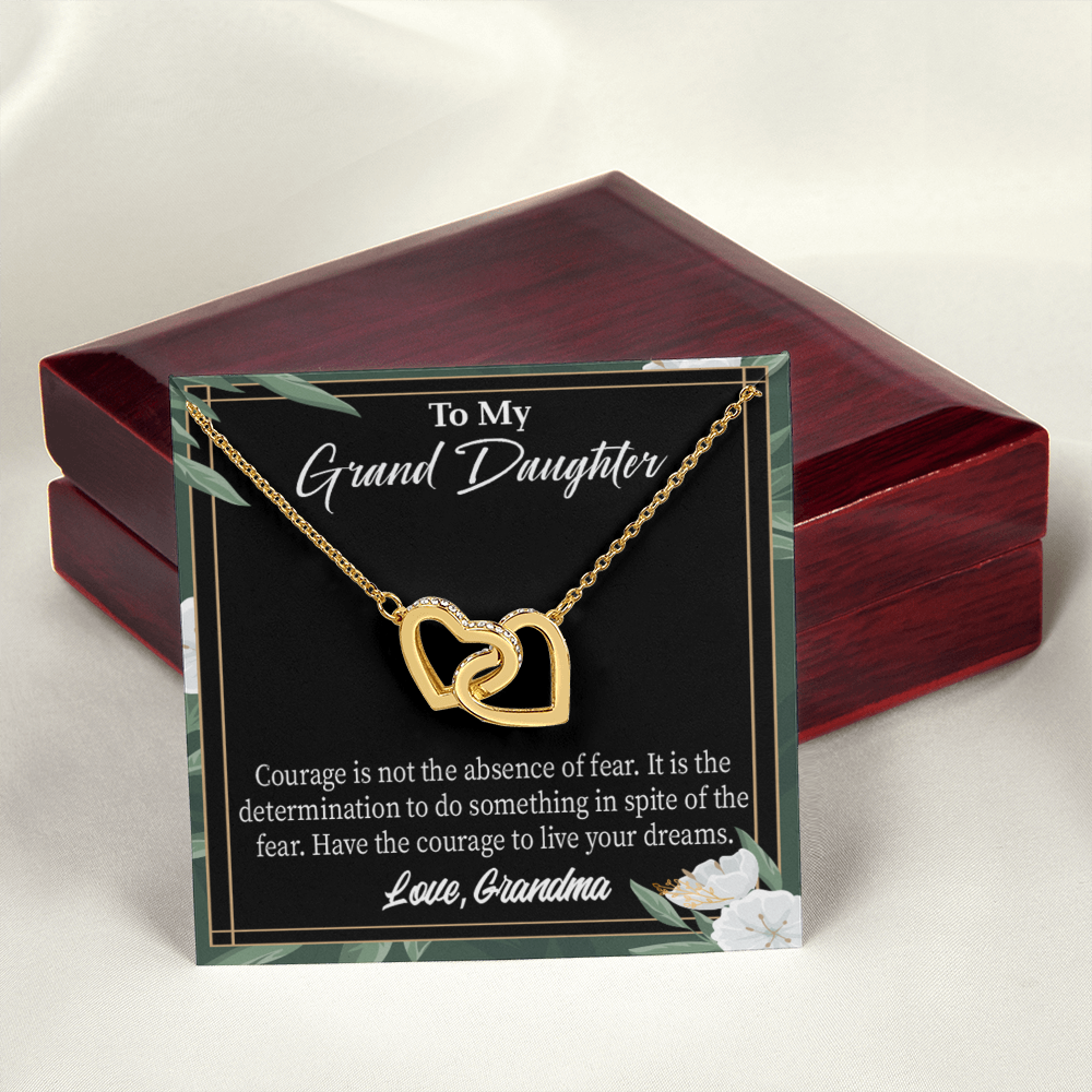 To Granddaughter Encouragement From Grandma Inseparable Necklace-Express Your Love Gifts
