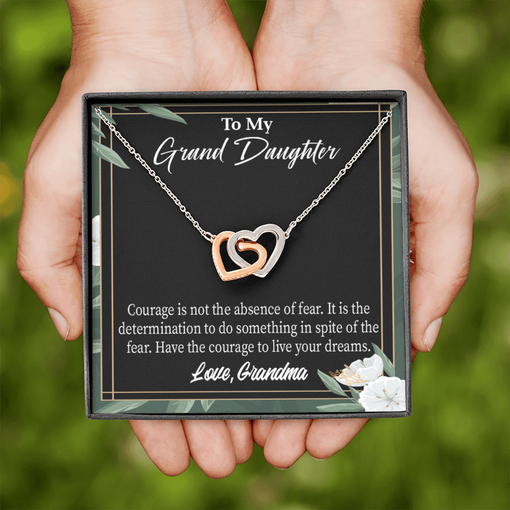 To Granddaughter Encouragement From Grandma Inseparable Necklace-Express Your Love Gifts