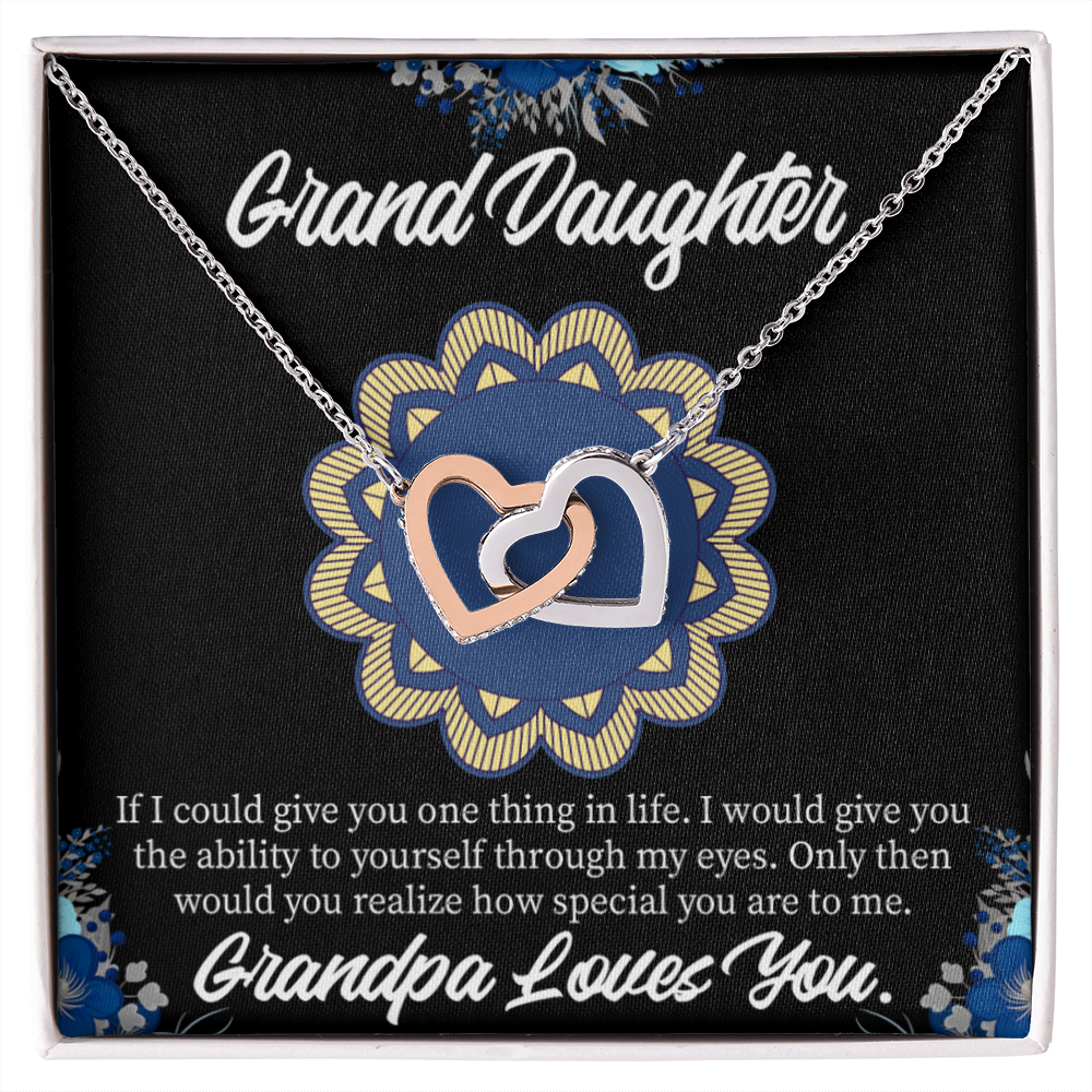 To Granddaughter Encouragement From Grandpa Inseparable Necklace-Express Your Love Gifts