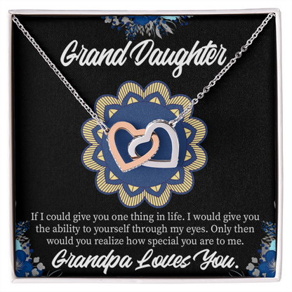 To Granddaughter Encouragement From Grandpa Inseparable Necklace-Express Your Love Gifts