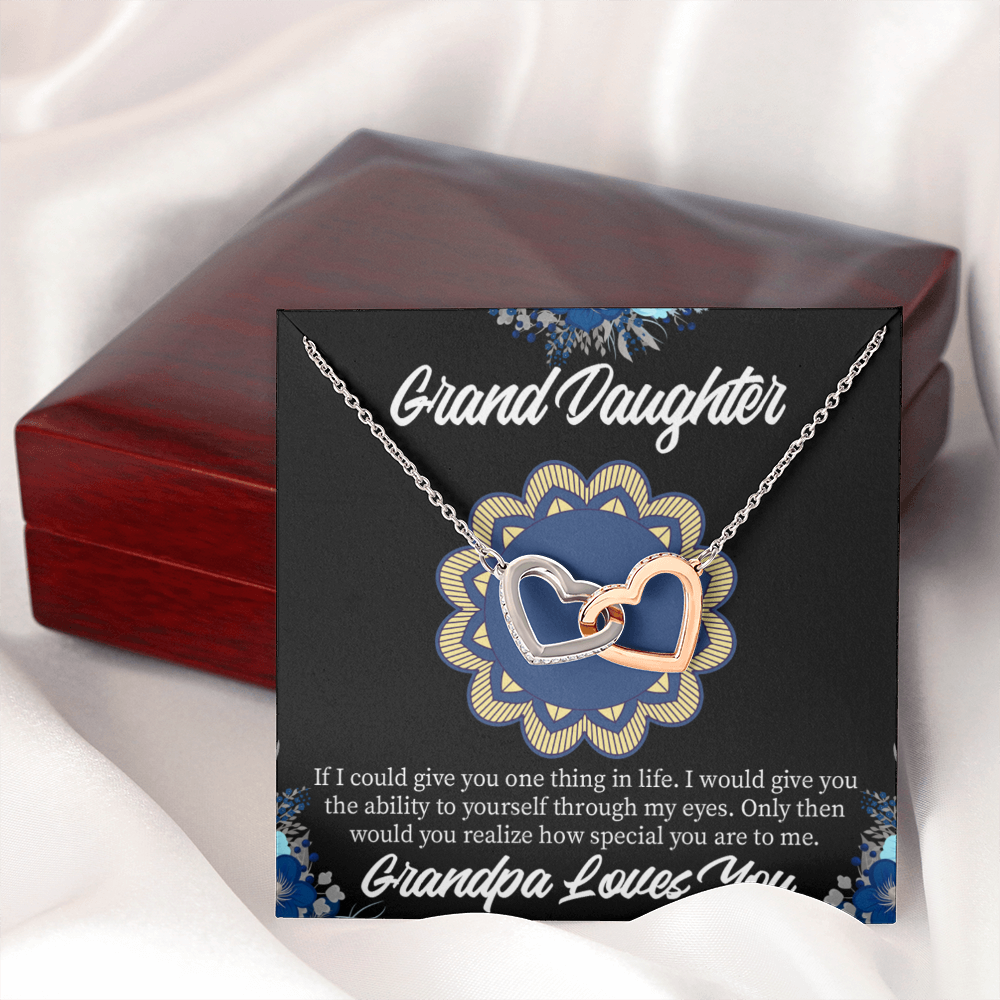 To Granddaughter Encouragement From Grandpa Inseparable Necklace-Express Your Love Gifts
