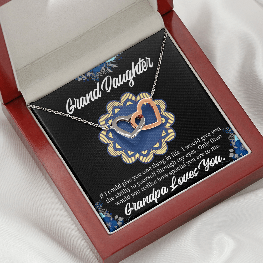 To Granddaughter Encouragement From Grandpa Inseparable Necklace-Express Your Love Gifts