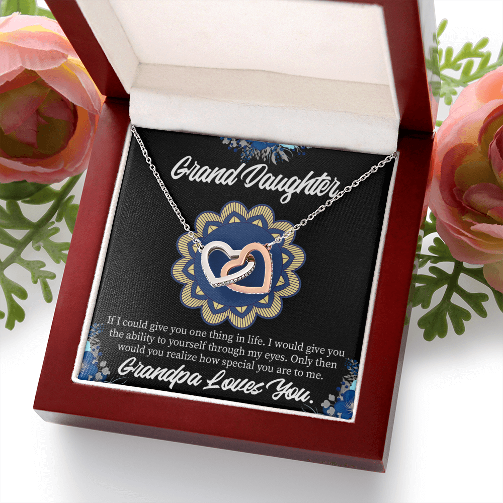 To Granddaughter Encouragement From Grandpa Inseparable Necklace-Express Your Love Gifts