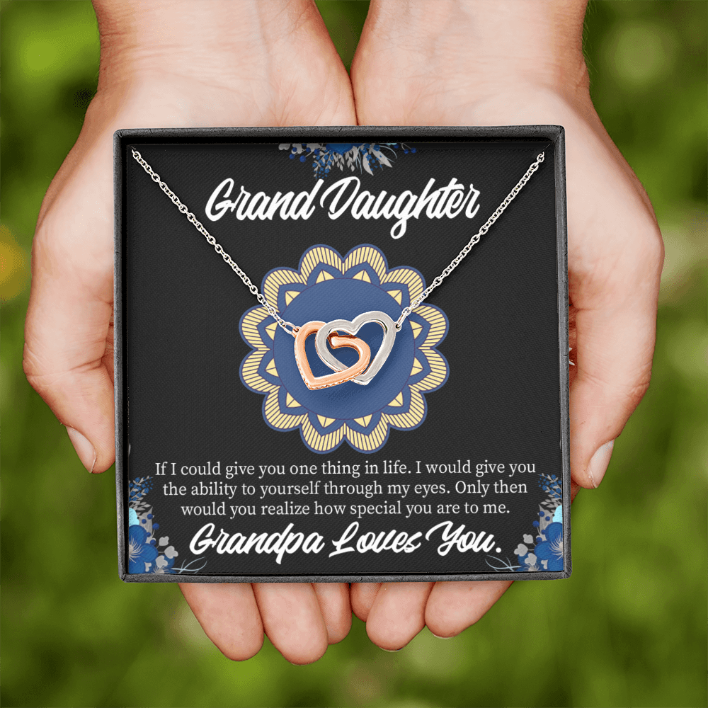 To Granddaughter Encouragement From Grandpa Inseparable Necklace-Express Your Love Gifts