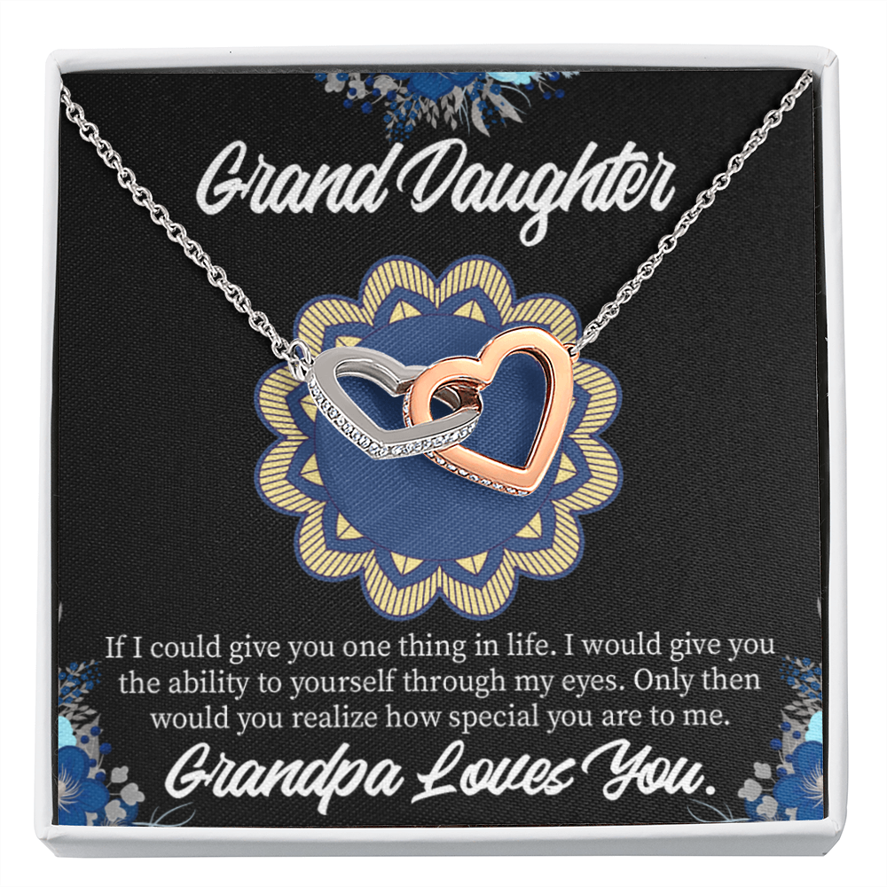 To Granddaughter Encouragement From Grandpa Inseparable Necklace-Express Your Love Gifts
