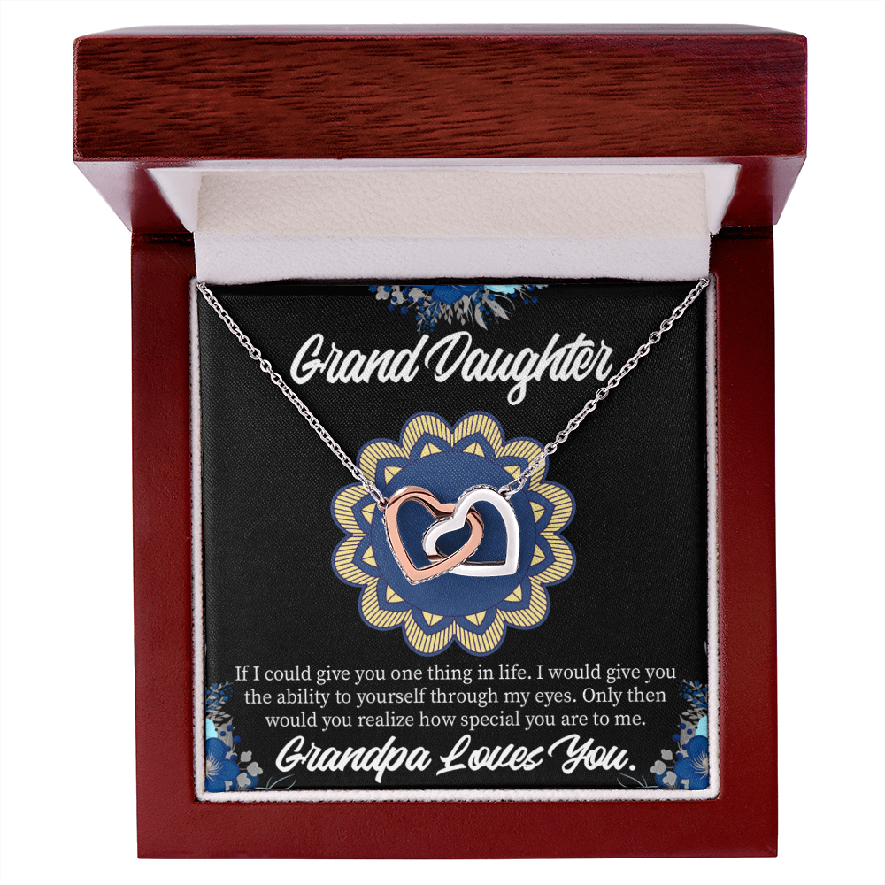 To Granddaughter Encouragement From Grandpa Inseparable Necklace-Express Your Love Gifts